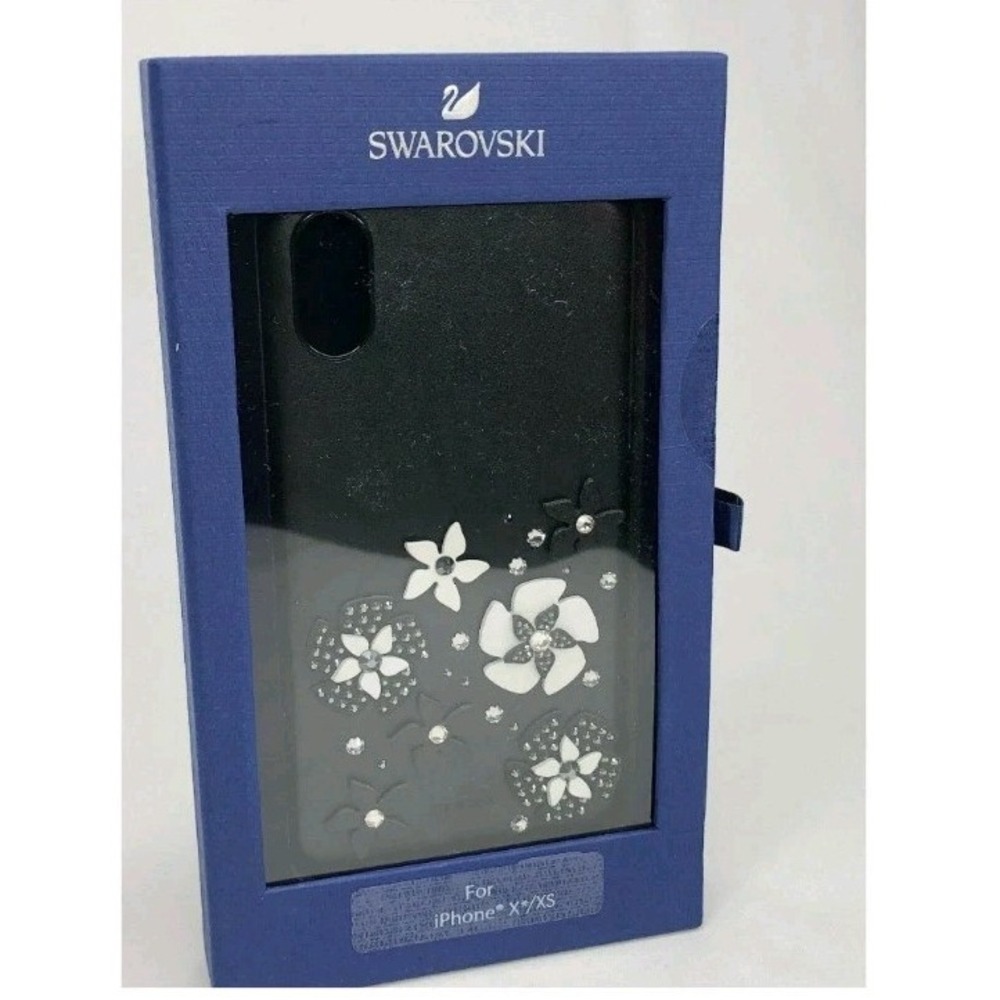 Swarovski Black Floral Crystal iPhone X XS Phone Case 5413899 Original Box‎